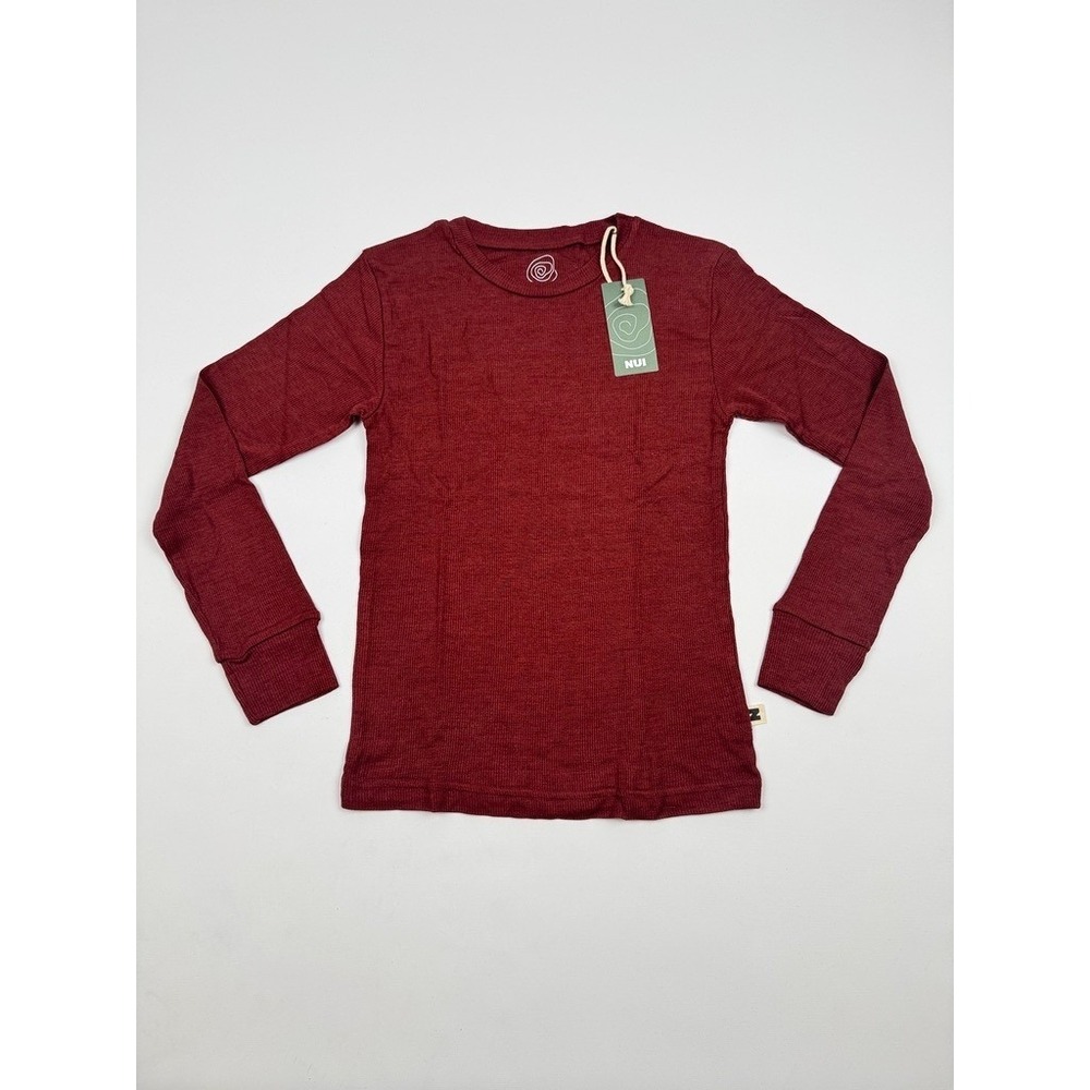 Nui Organics Merino Silk Crew Rust 10Y